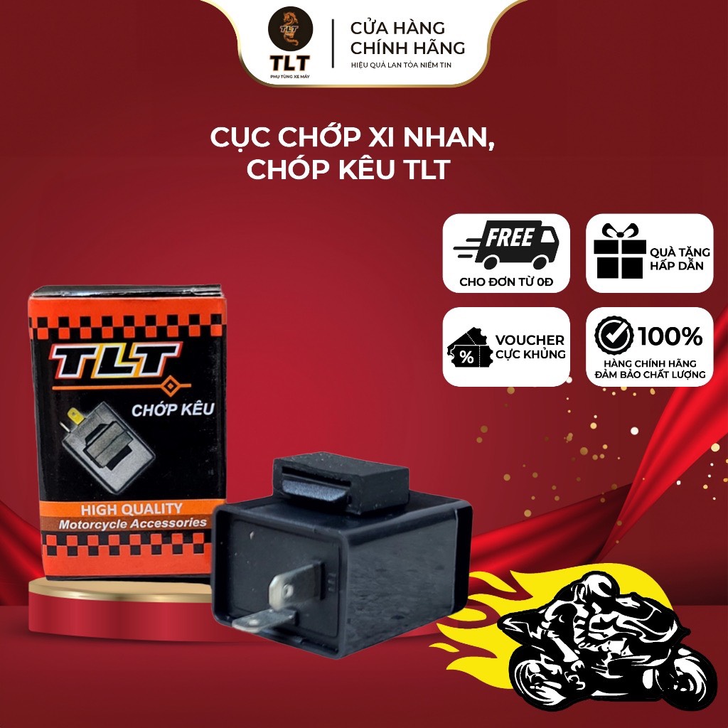 Cục chớp nháy xi nhan,chóp kêu 12v TLT dùng cho mọi dòng xe máy sản xuất theo công nghệ Thái Lan bảo hành 12 tháng