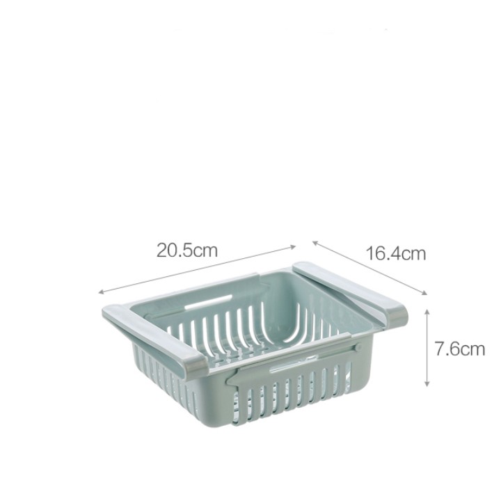 Combo 2 khay rổ nhựa kéo dài đựng thức ăn thực phẩm trong tủ lạnh thông minh- tiện dụng