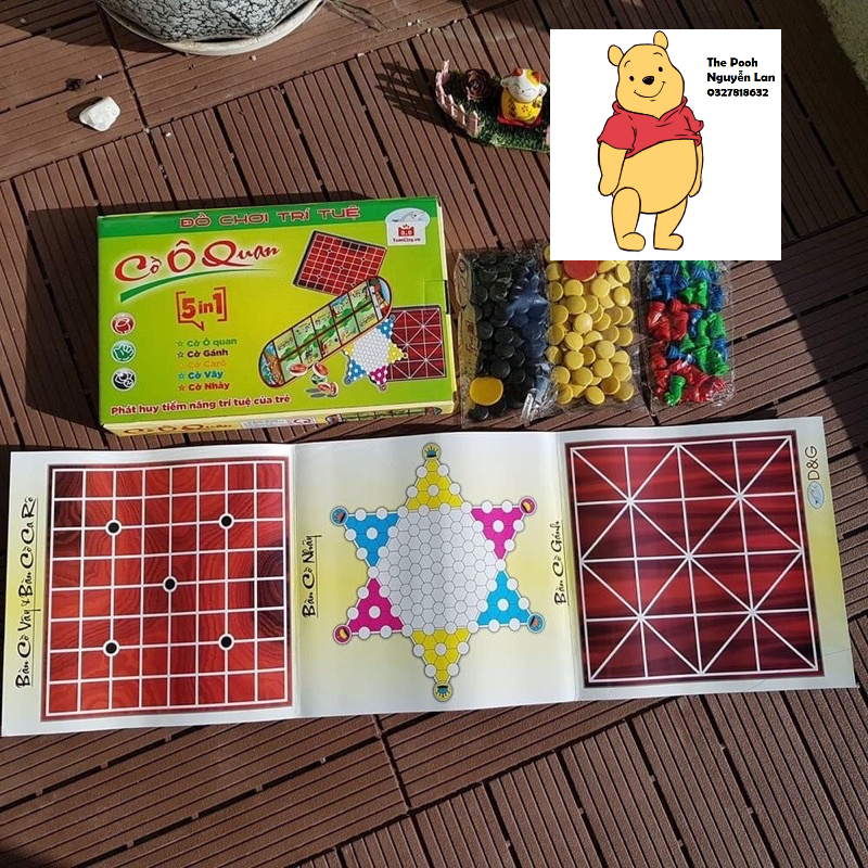 Đồ chơi trí tuệ- cờ ô ăn quan 5in1