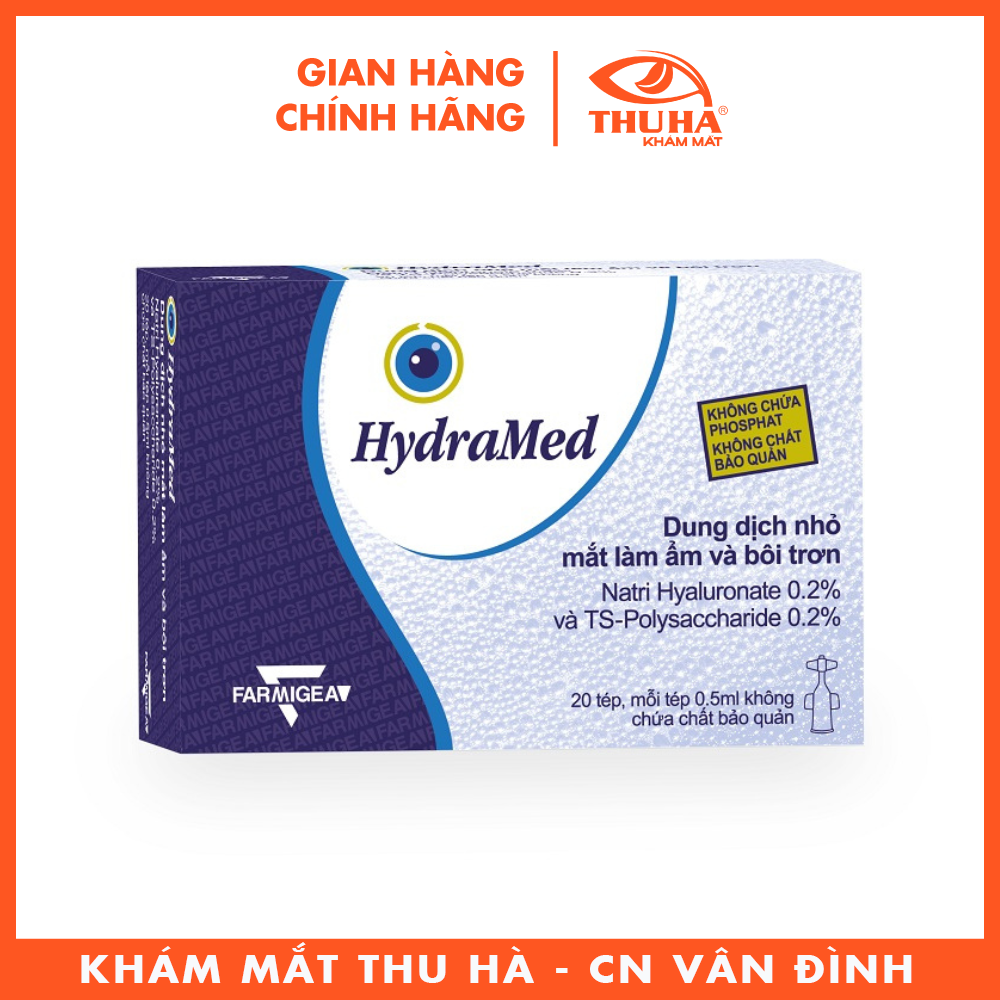 Dung dịch nhỏ mắt Hydramed - Không chất bảo quản - Dưỡng mắt giảm khô mắt - Ý
