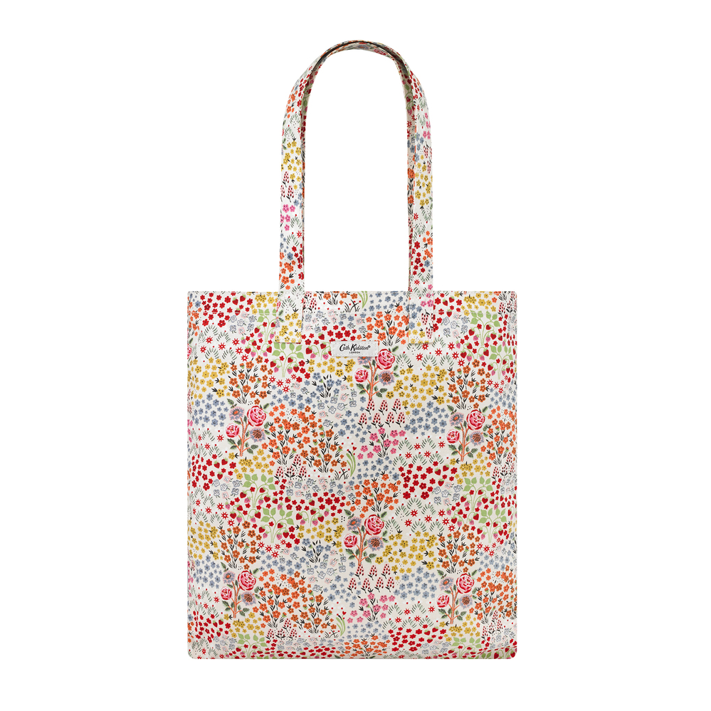 Cath Kidston - Túi đeo vai Cotton Bookbag - Kingdom Ditsy - Cream -1041736