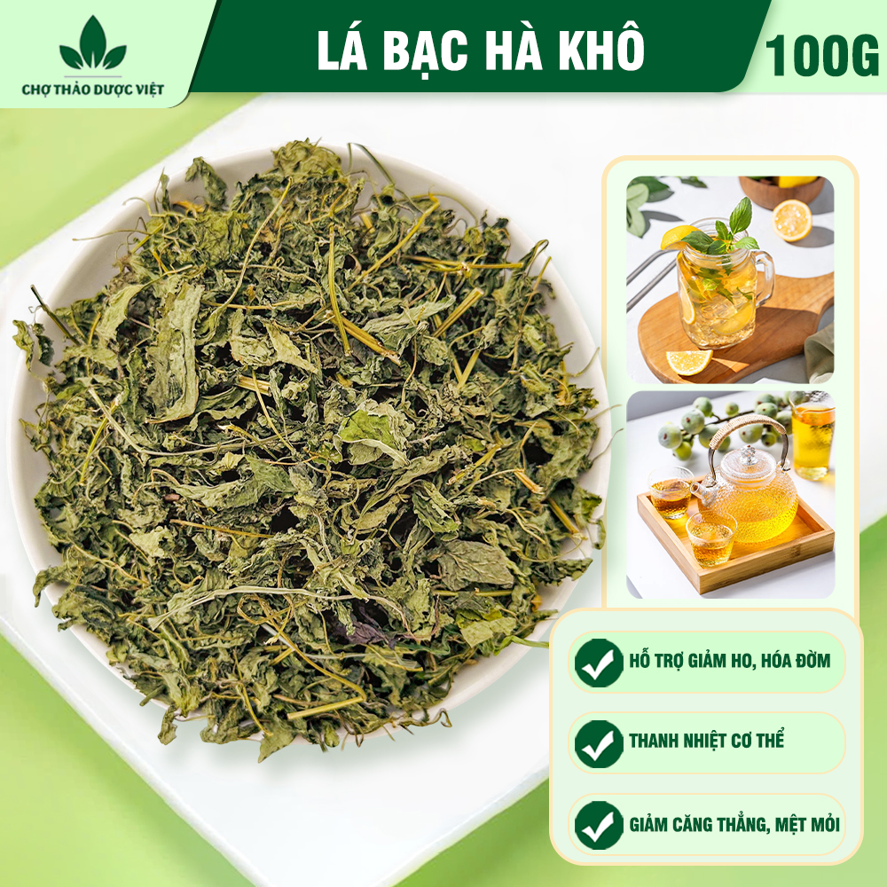  Lá bạc hà 100g  Bạc hà khô thơm sạch  - Chợ Thảo Dược Việt 