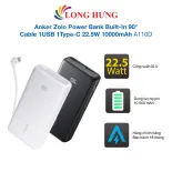 Sạc dự phòng Anker Zolo Power Bank Built-In 90° Cable 1USB 1Type-C 22.5W 10000mAh A110D - Hàng chính hãng - Dung lượng 10000mAh, Công suất 22.5W, Công nghệ an toàn MultiProtect