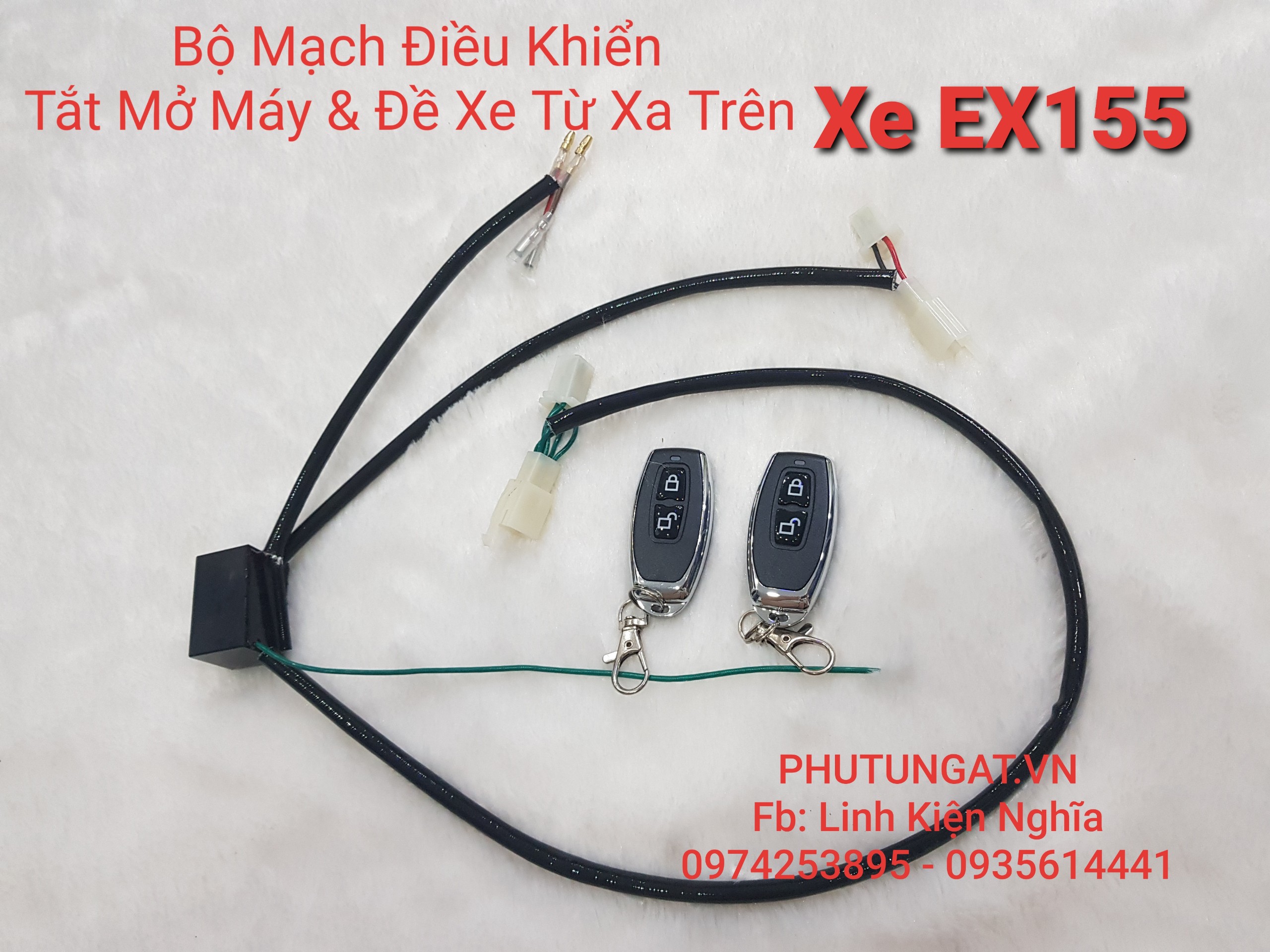 Bộ điều khiển tắt mở máy và đề máy từ xa cho xe ex155