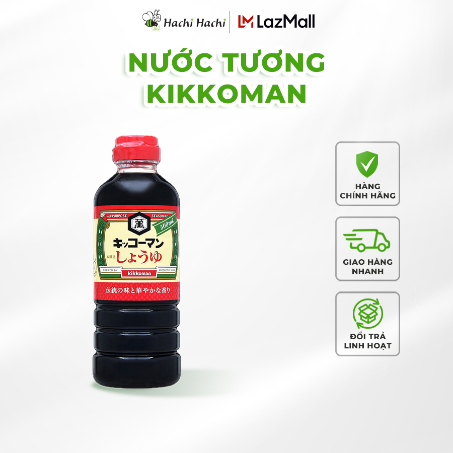  Nước tương đậu nành vị truyền thống Kikkoman 500ml - Hachi Hachi Japan Shop 