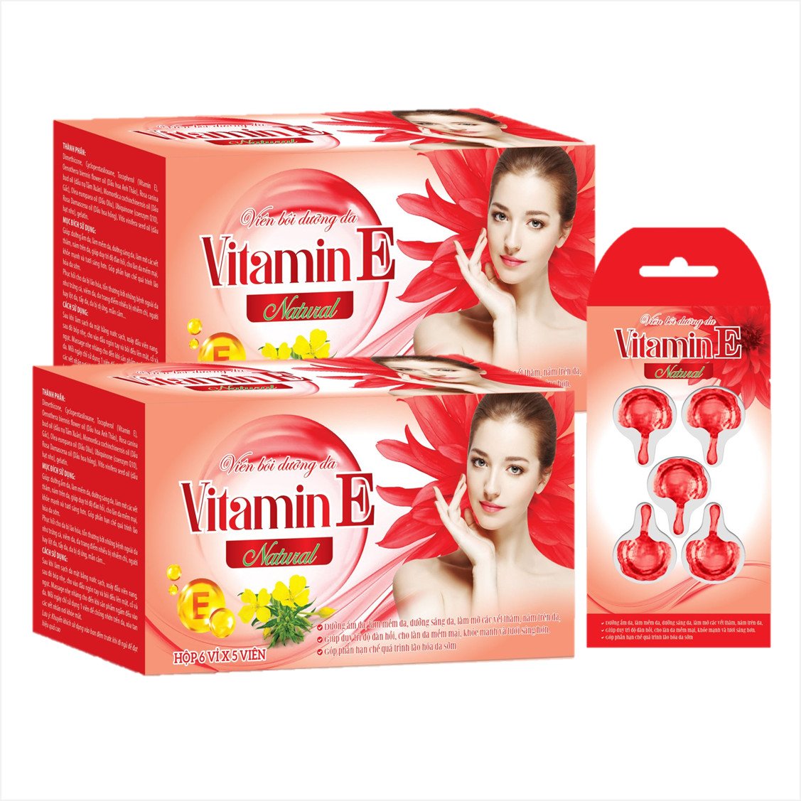 Combo 2 hộp - Vitamin E Natural Tinh Chất Dầu Hoa Anh Thảo