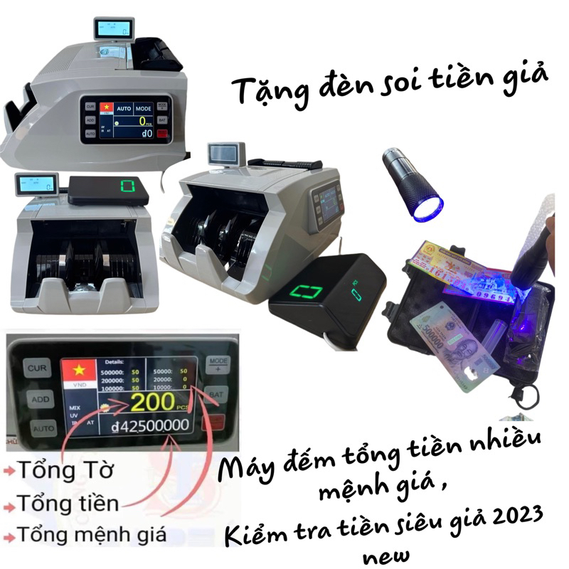 Máy đếm ti.ền cao cấp glory t25s, phát hiện ti.ền giả, tiền lẫn loại, chức năng đếm tổng, phân loại mệnh giá tờ new 2023