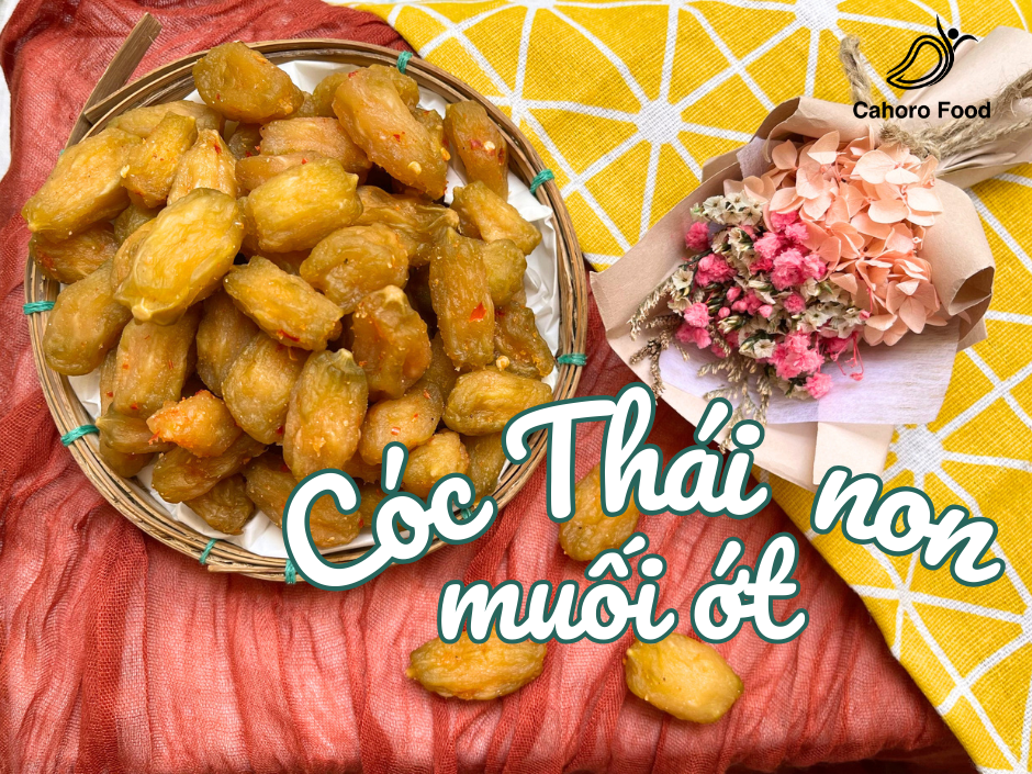 Cóc thái non muối ớt, cóc sấy muối ớt, không hạt, công thức gia vị độc quyền