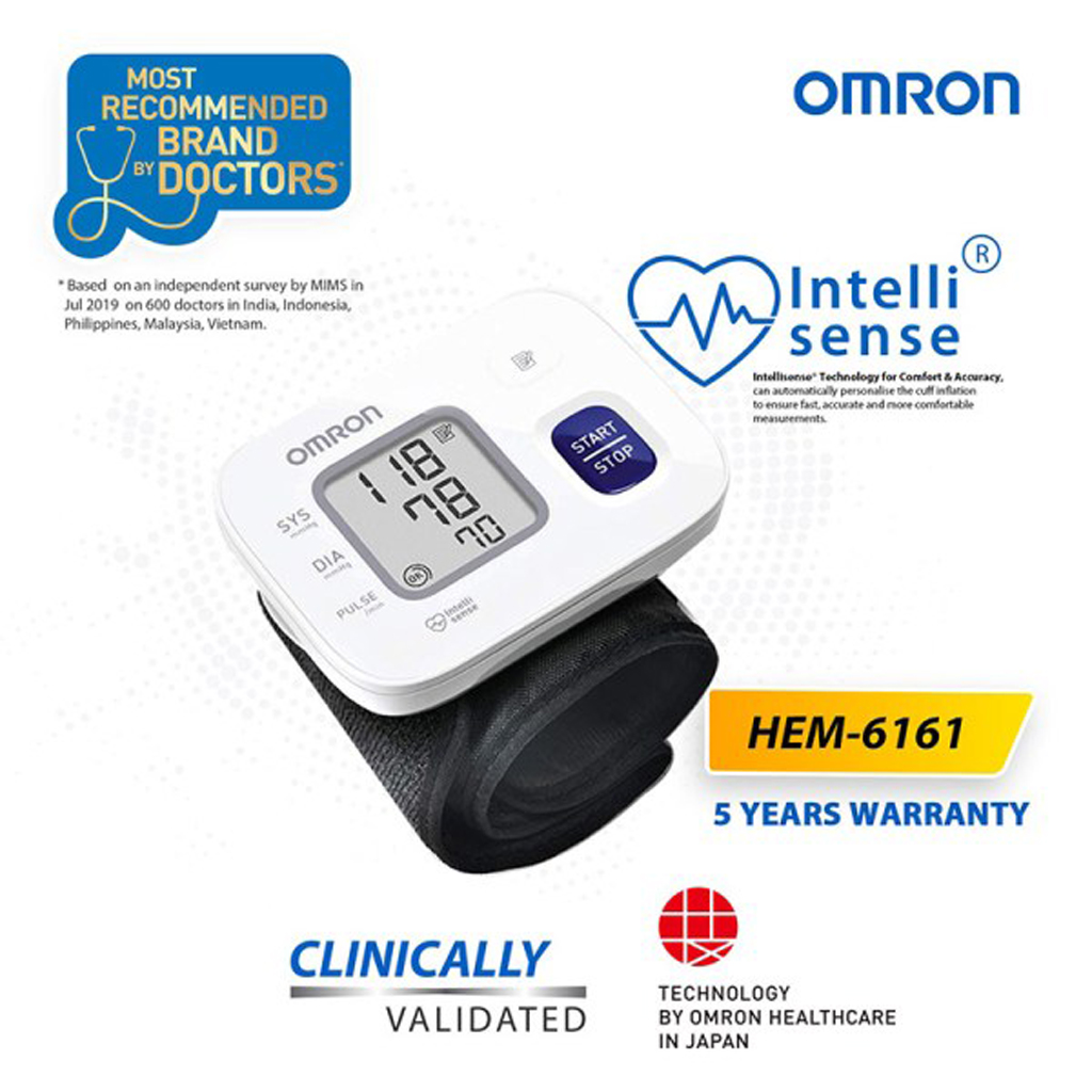 Máy đo huyết áp cổ tay Omron - HEM 6161 - hàng chính hãng giá tốt