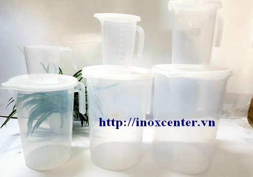 Ca đong nhựa có định lượng, dung tích: 1000 ml, 2000 ml, 3500 ml, 5000 ml