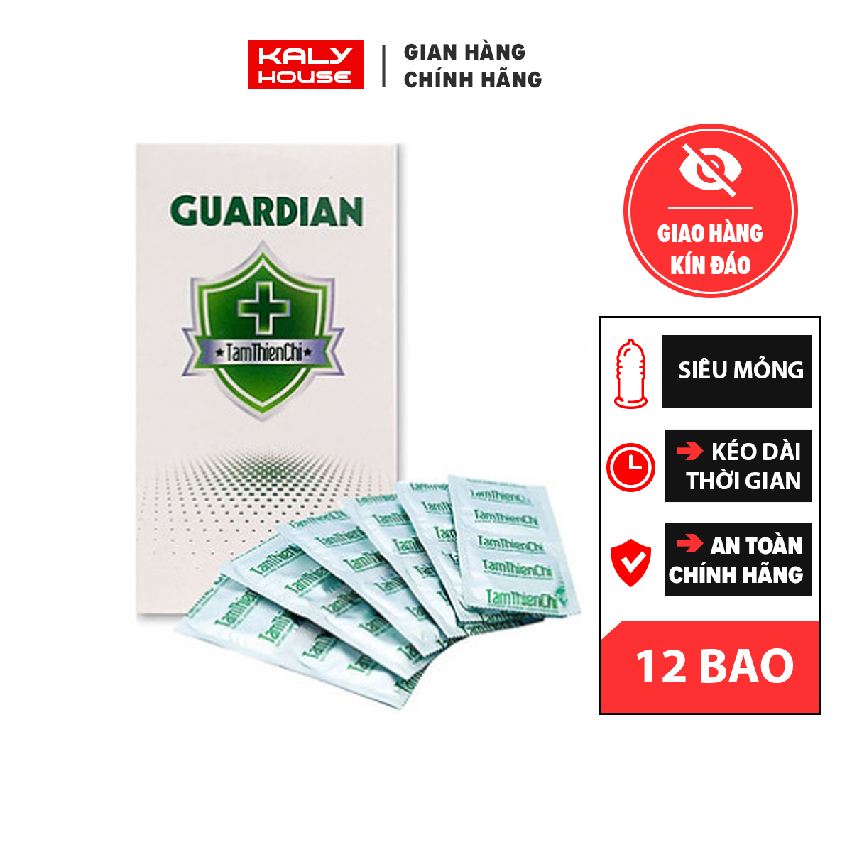 Bao cao su siêu mỏng Tâm Thiện Chí - kéo dài thời gian yêu (hộp 12 chiếc) từ Kalyhouse