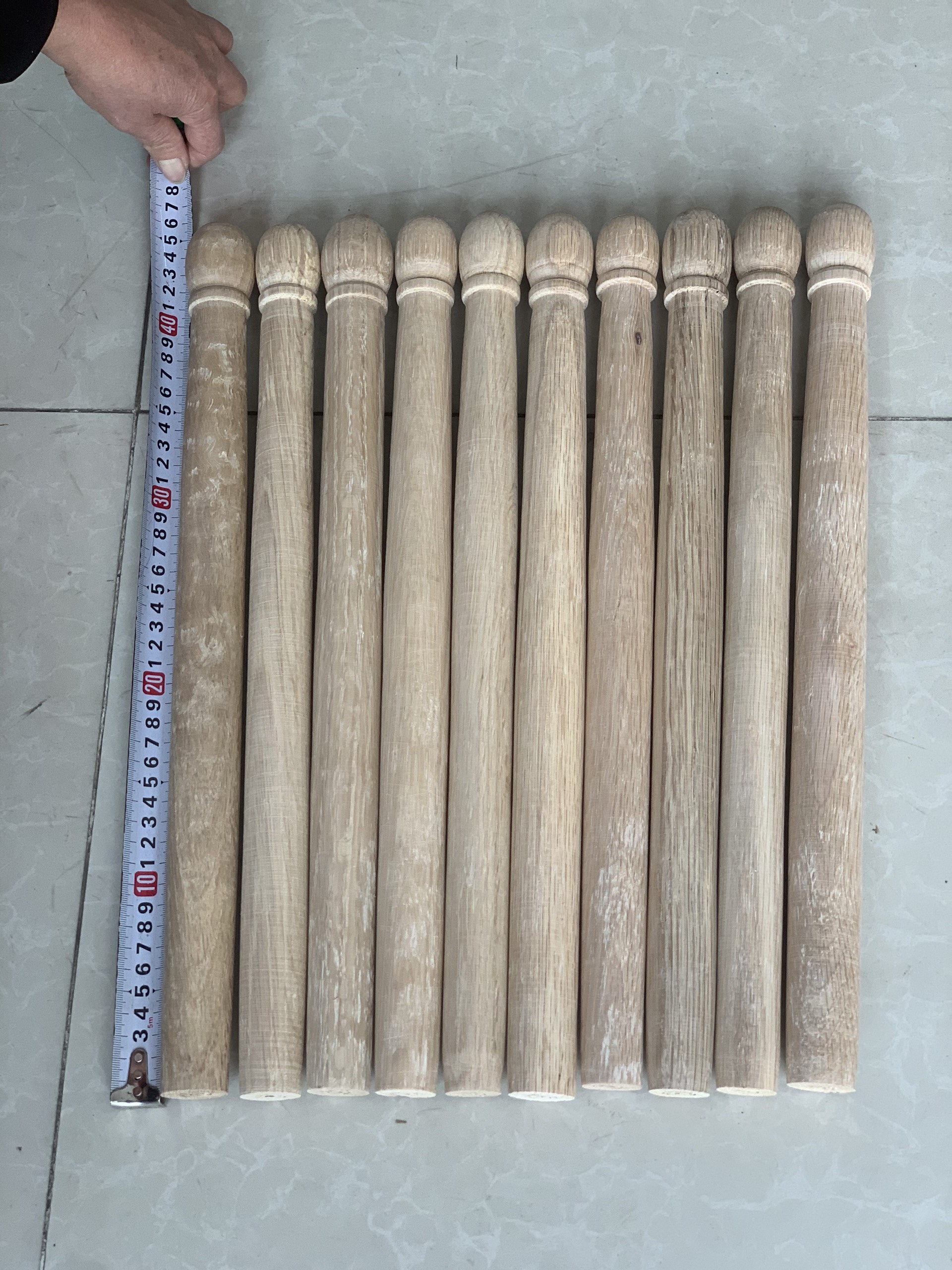 Dùi trống gỗ dài 40cm gỗ sồi
