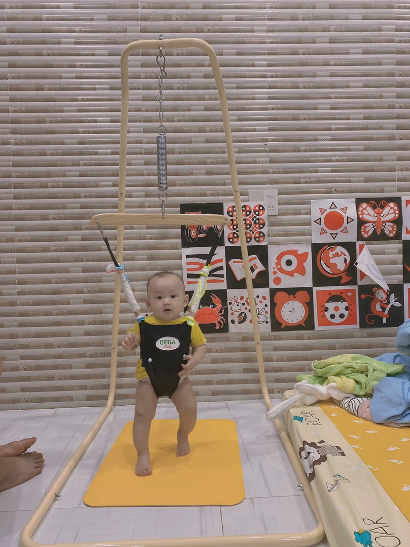 Xích đu nhún nhảy tập đi gega kids khung l mẫu cải tiến mới