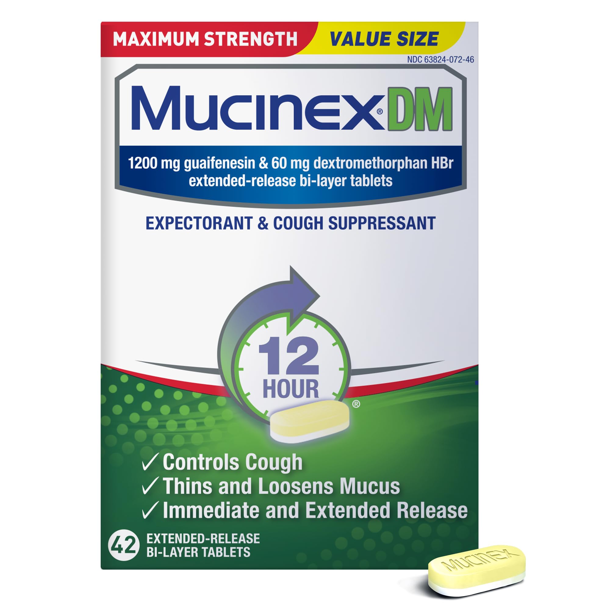 Viên Uống Giảm Ho Mucinex Maximum Strength 14 viên