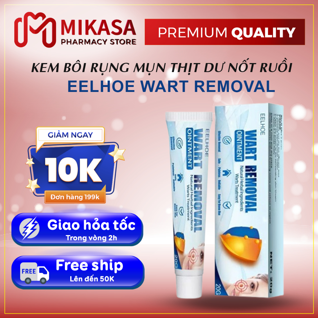 Kem EELHOE WART REMOVAL Bật Gốc Còi Mụn Mụn Thịt Dư, Kem Bôi Mụn Thịt Dư, Mụn Cóc, Mụn Ruồi WART REMOVAL EELHOE