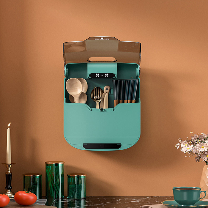 Hộp đựng đũa thìa khử khuẩn gắn tường, giá cắm đũa thia nhà bếp, ống cắm đũa, ống đựng đũa, kệ nhà bếp, giá để đồ nhà bếp, dụng cụ nhà bếp, kệ đựng đũa muỗng thông minh