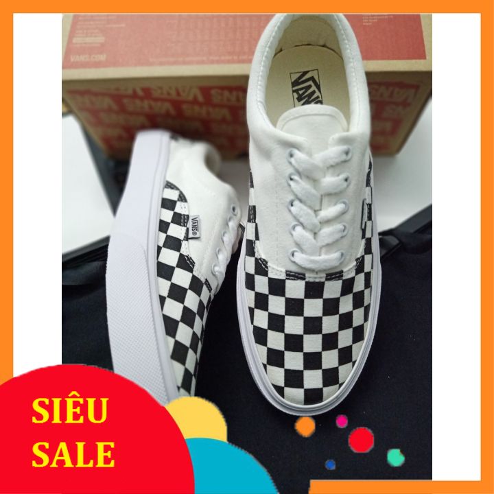 GIÀY VAN KẺ CARO CỘT DÂY. GIÀY SNEAKER NAM NỮ