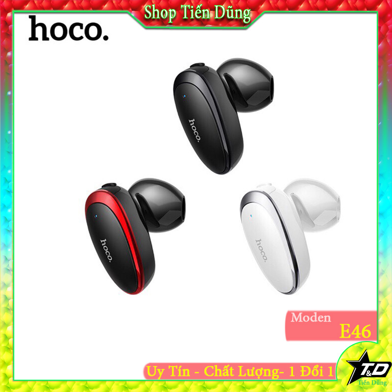 Tai nghe bluetooth không dây hoco E46 v4.2 dòng tai nghe có mic loại 1 tai dễ dùng âm thanh chất lượng tốt