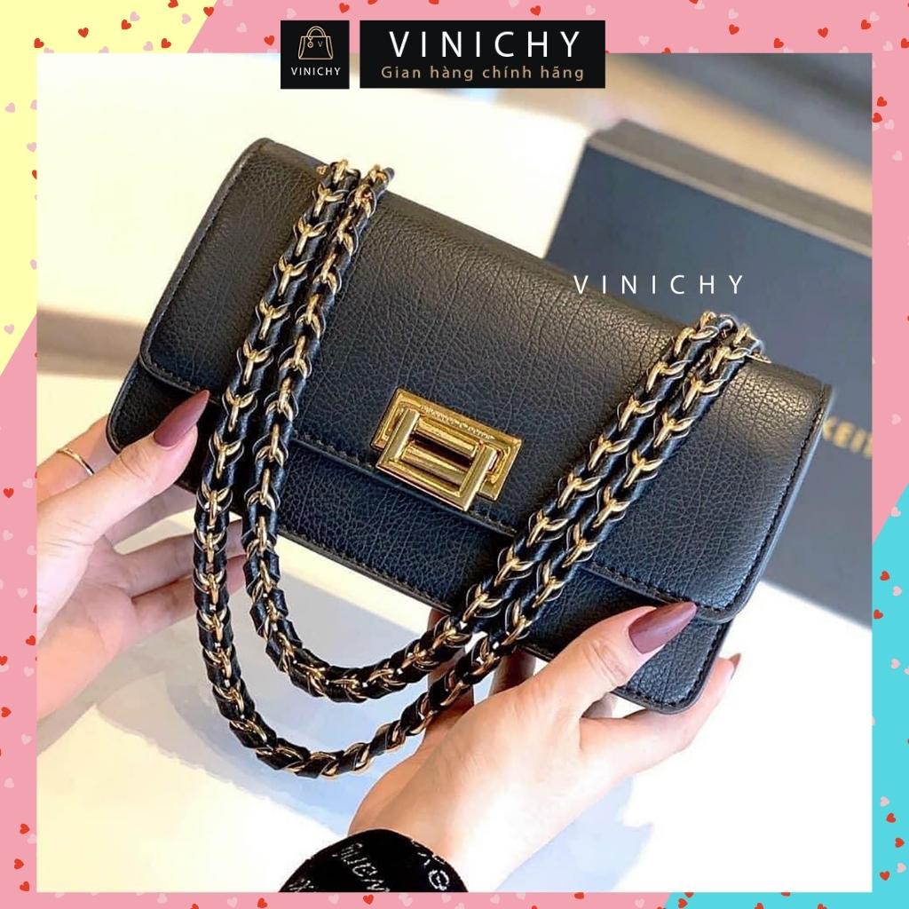 Túi xách nữ đeo chéo, túi đi chơi, đi học vinichy, da cao cấp size 25cm ha082