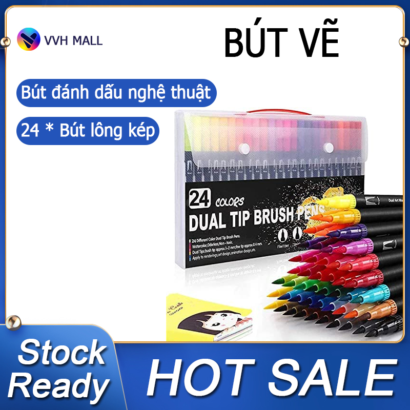 VVH MALL Colouring Pens Dual Brush Pens Felt Tip Pens Art Markers Drawing, Painting, Calligraphy, Colouring Books