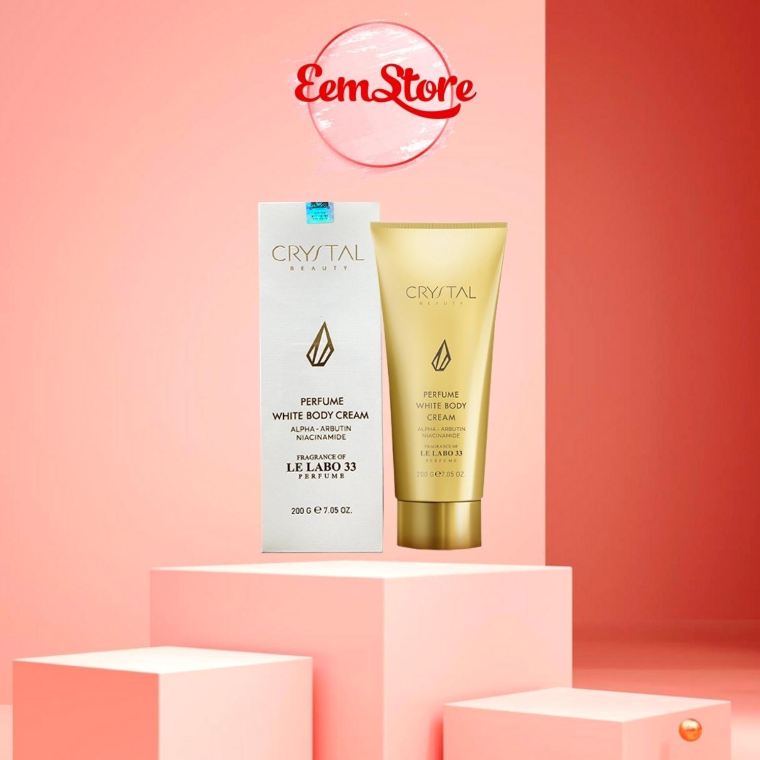 Kem Dưỡng Trắng Da Toàn Thân Perfume White Body Cream Crystal Hương Nước Hoa Labo 33 dưỡng trắng và cấp ẩm cho da 200 Gram