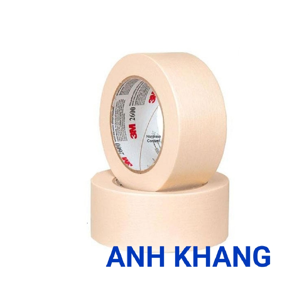 [HCM]Băng keo 1 mặt 3M Masking Tape 2600 – Băng keo giấy che sơn 3M 2600 là băng keo giấy thông dụng chuyên sử dụng che chắn trong sơn phủ