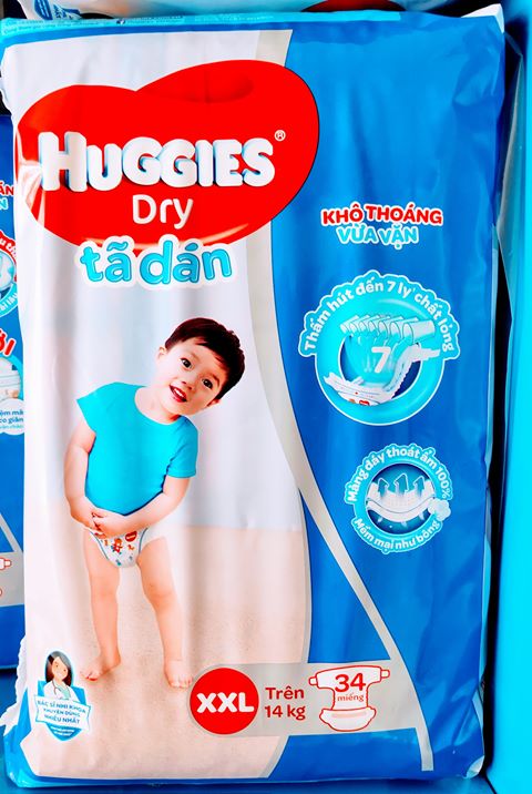 Tã dán huggies xxl34