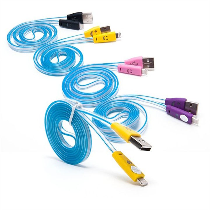 Cáp sạc điện thoại micro USB có đèn phát sáng