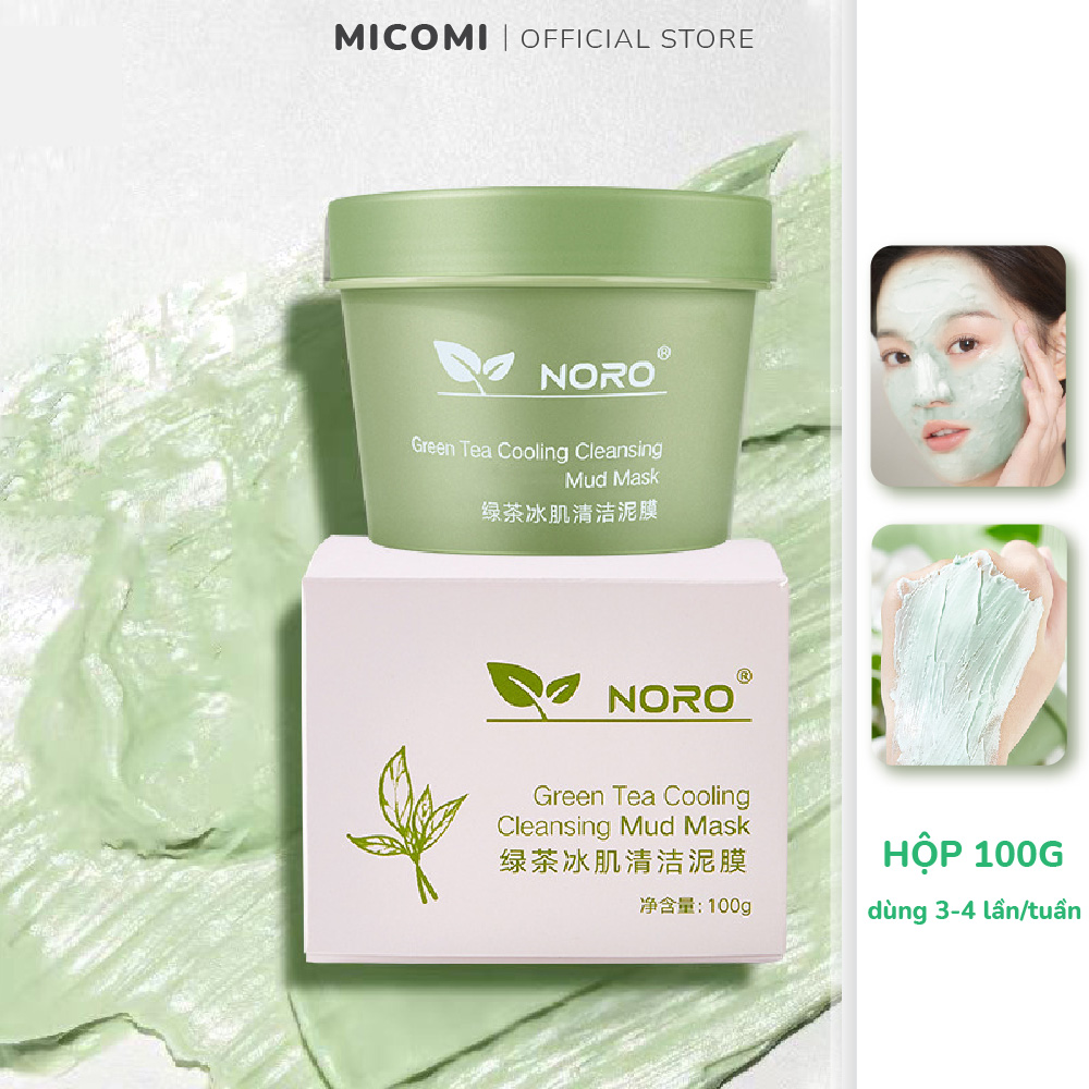 Mặt Nạ Đất Sét Trà Xanh Detox Thải Độc Mặt Nạ Bùn Giảm Mụn Kiềm Dầu Dưỡng Ẩm Sáng Da Mud Mask Đắp Mặt MICOMI Cosmetics