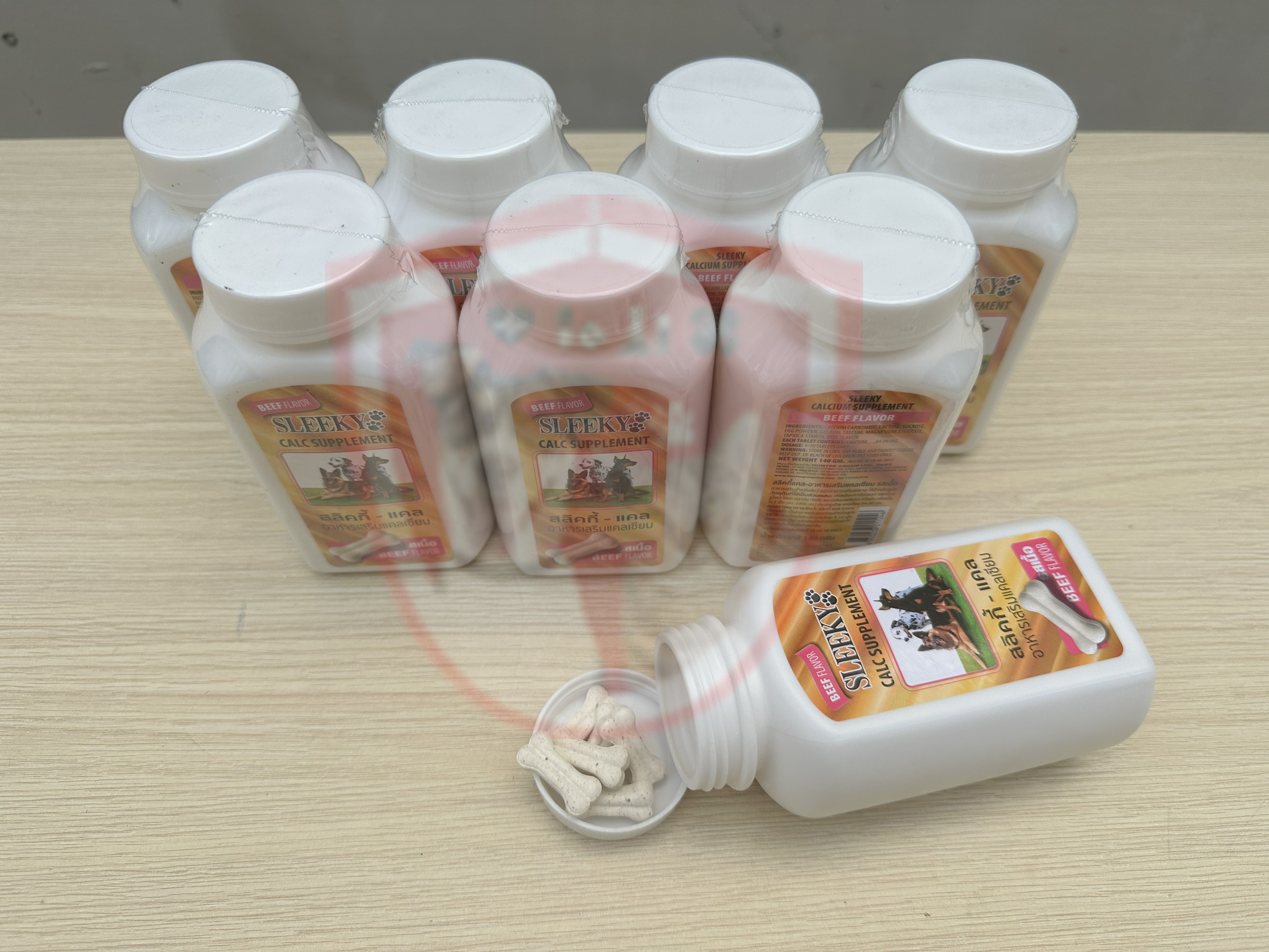 "hoàn tiền đến 10%" canxi sleeky thái - viên bổ sung canxi cho chó mèo sleeky thái - hộp 140g
