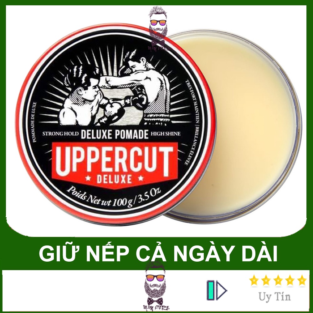 Sáp vuốt tóc nam uppercut deluxe clay pomade - wax vuốt tóc dạng clay giữ nếp tốt, thơm dịu - 100gram