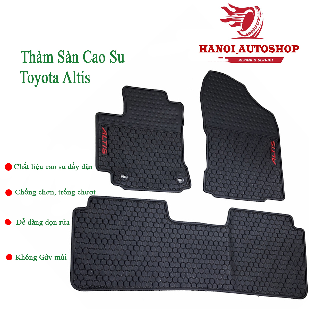 Thảm sàn, lót sàn cao su 3d cho #toyota corolla altis 2014-2022