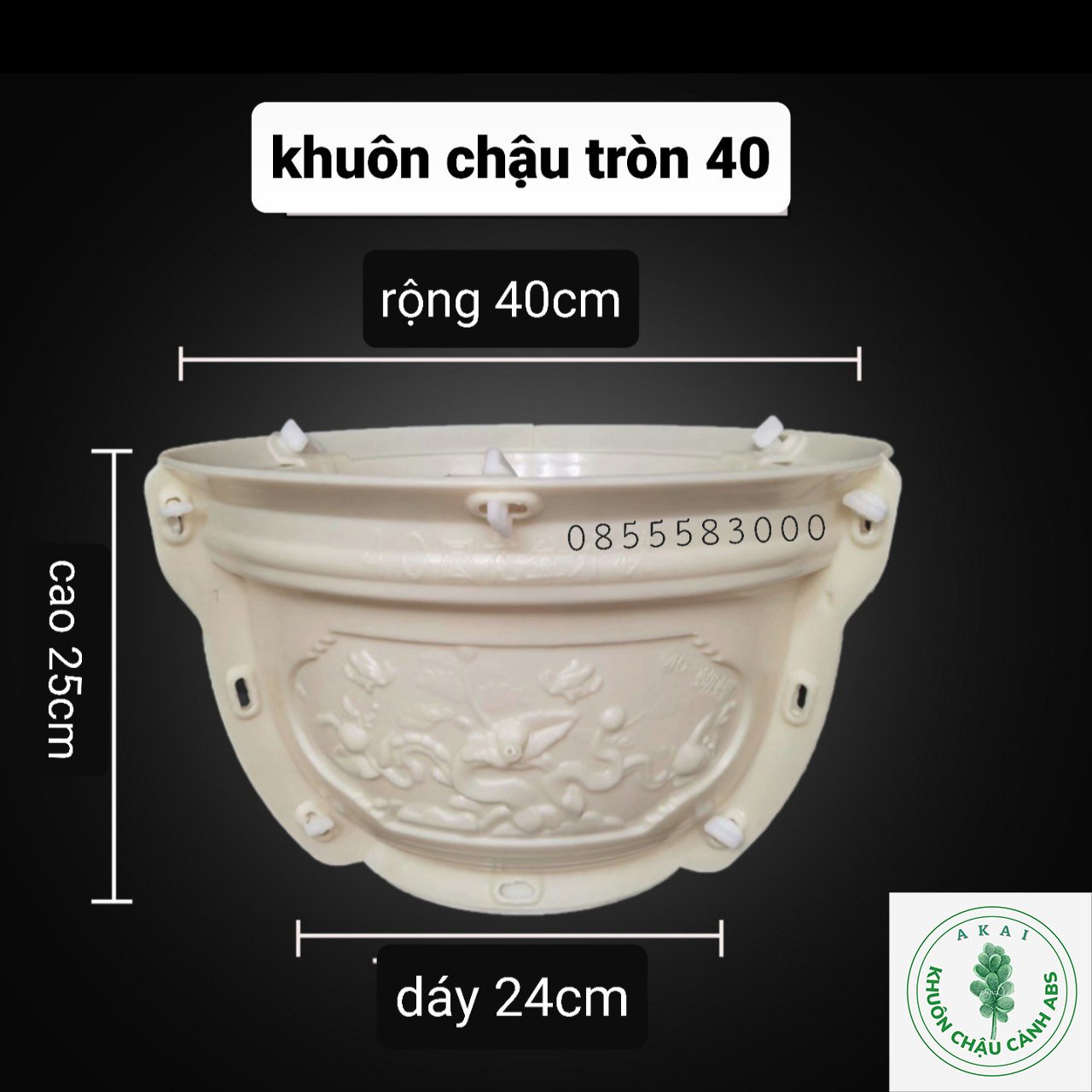 Khuôn đúc chậu cảnh tròn 40