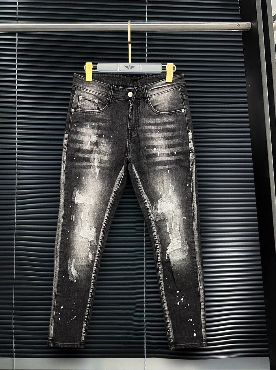 Quần jean nam 2 đáy Cao Cấp phối rách xước nhẹ chất jean dày dặn mẫu mới hottrend H99_STORE