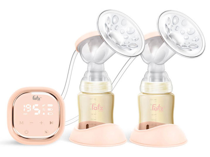 Máy hút sữa điện đôi fatzbaby resonance 3 plus fb1161vn tích hợp massage, đèn ngủ ban đêm cho mẹ