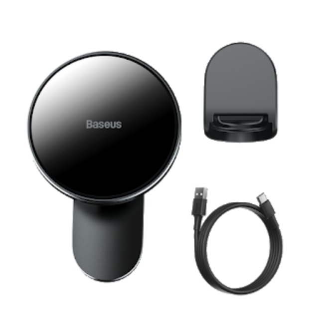 Đế giữ điện thoại tích hợp nam châm và Sạc không dây dùng trên xe ô tô Baseus (15W, Magsafe Wireless Quick Charger and Holder for Car)