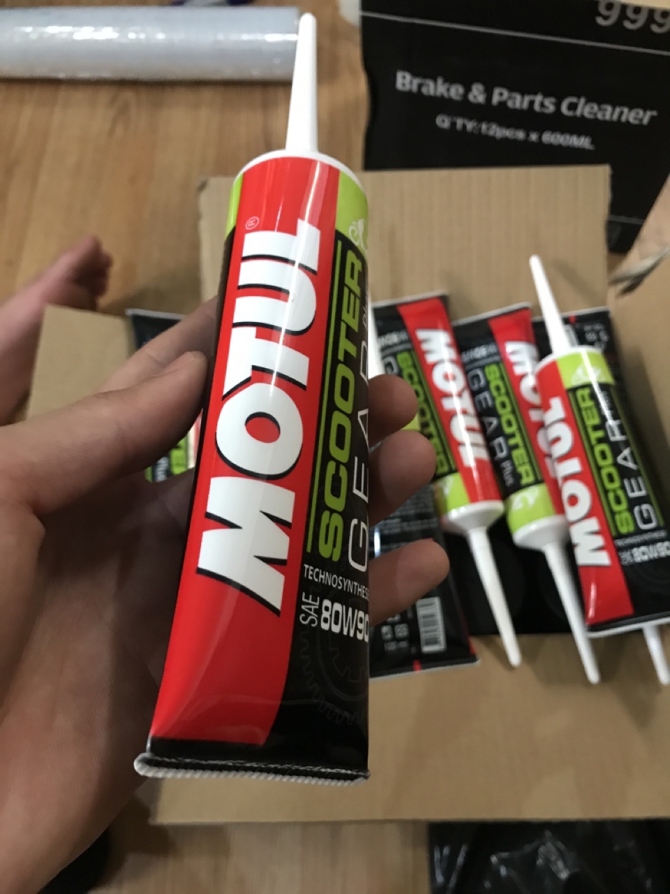 [HCM]Nhớt láp hộp số Motul scooter gear plus 80W90 120ml