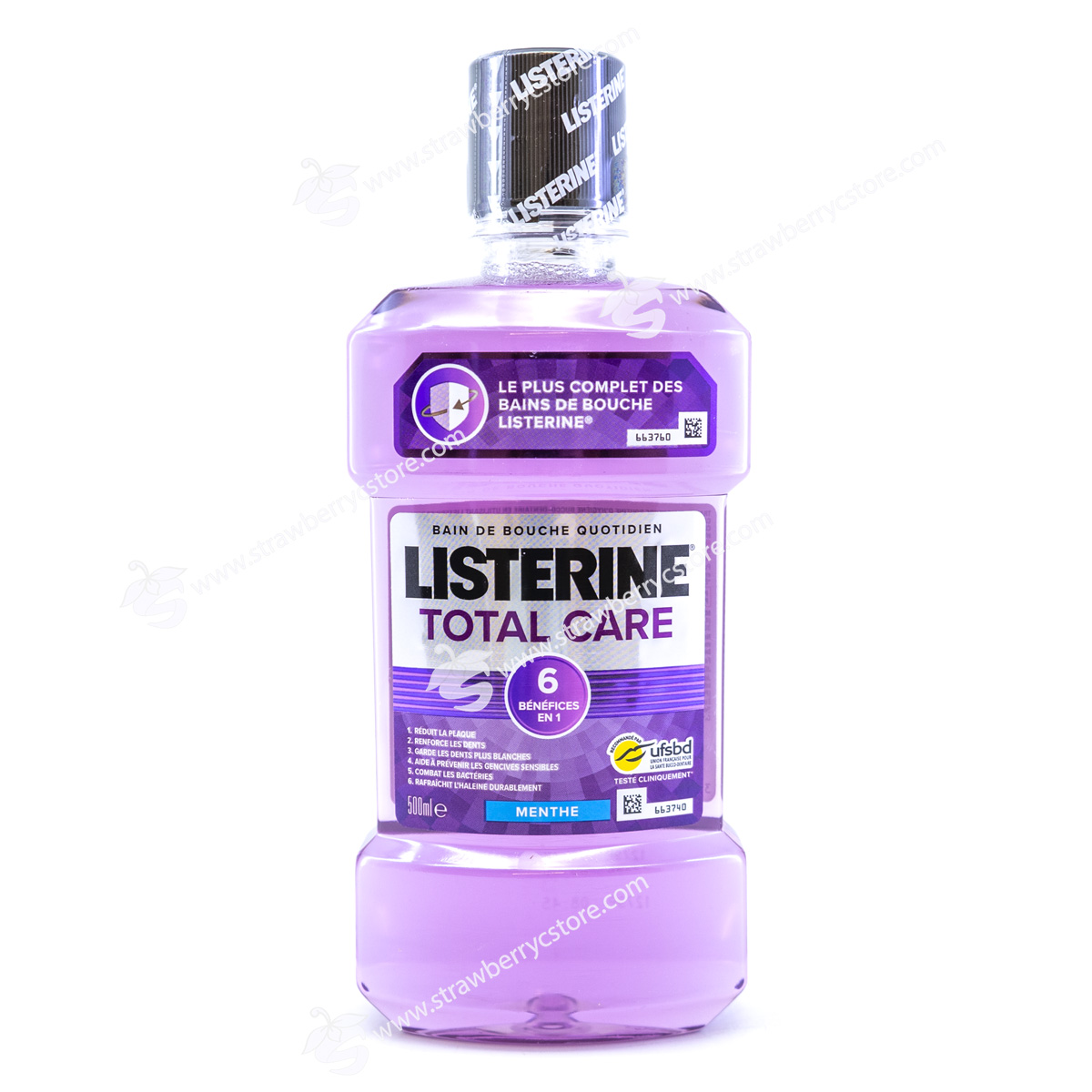 Nước súc miệng listerine total care anticavity fluoride mouthwash fresh mint, chai 500 ml