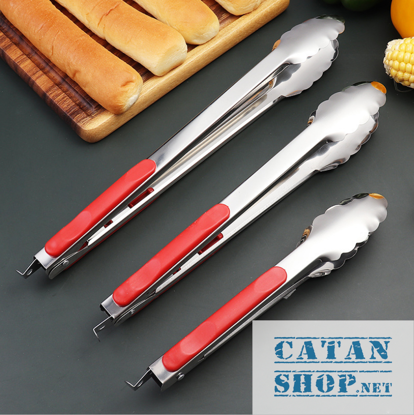 Kẹp BBQ gài, kẹp gắp đá, gắp đồ nướng, kẹp gắp thịt chống nóng có chỗ treo siêu tiện lợi GD535-BBQGai