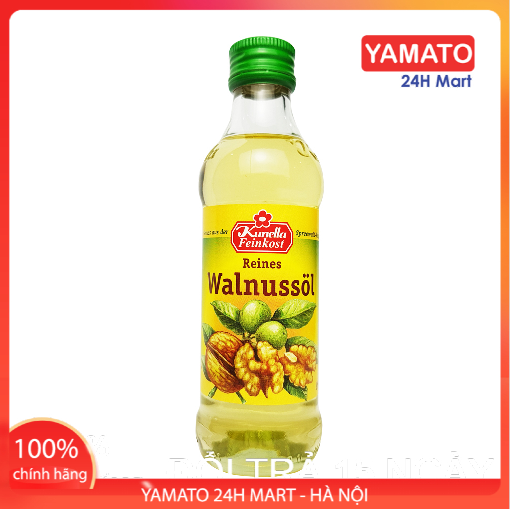 Dầu Óc Chó Đức Kunella 100ml, Dầu Óc Chó Cho Bé, Dầu Óc Chó Cho Bé Ăn Dặm, Dầu Ăn Óc Chó [DATE T8/2023]