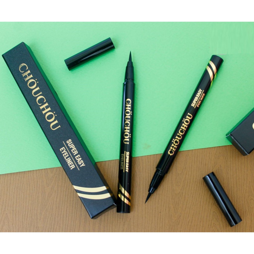 Bút dạ kẻ mắt siêu mảnh lâu trôi Chou Chou super easy eyeliner brush 🐥FREESHIP🐥 Giảm 10K cho đơn từ 200K