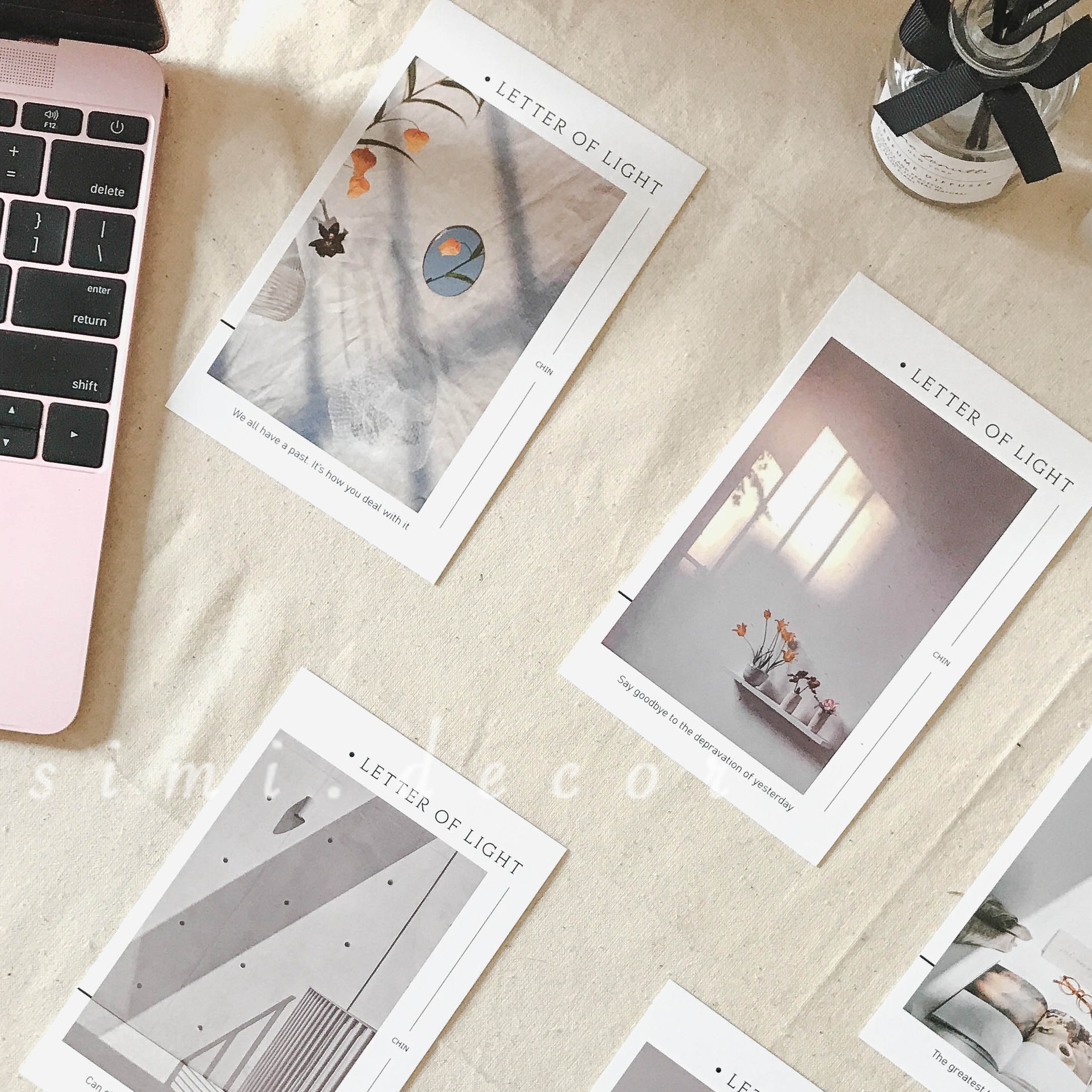 [FOLLOW NHẬN MÃ] Bìa ảnh LETTER OF LIGHT A postcard chụp sản phẩm, dán tường trang trí bàn học Casimi Decor