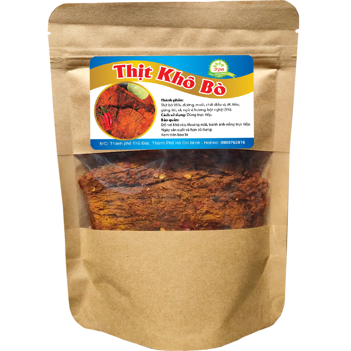 Khô Bò Miếng Mềm Cay Loại Ngon hiệu TPS- Bịch 250G