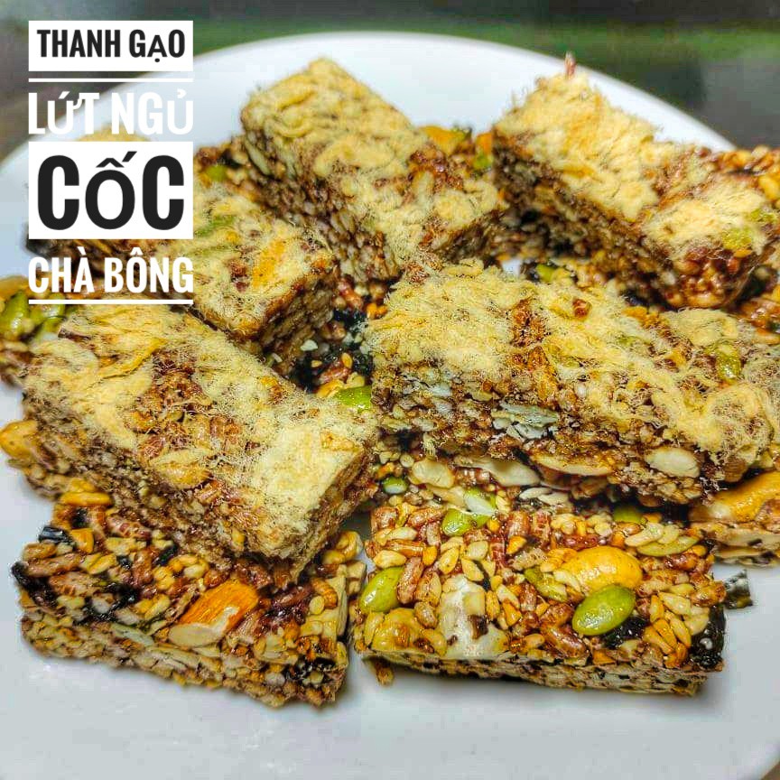 250g Thanh Gạo Lứt Hạt Chà Bông - Bao Bì Từng Thanh - Tốt Sức Khỏe Cực Ngon - đồ ăn vặt-tết-bánh mứt tết
