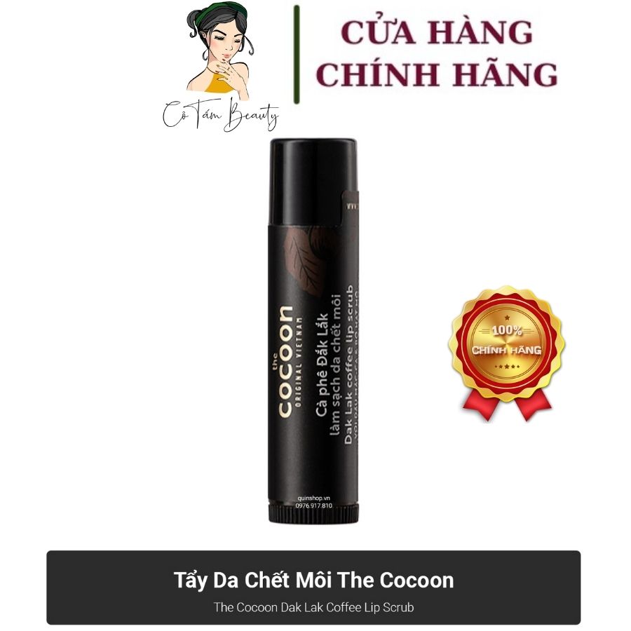 Cà phê đắk lắk làm sạch da chết môi cocoon 5g