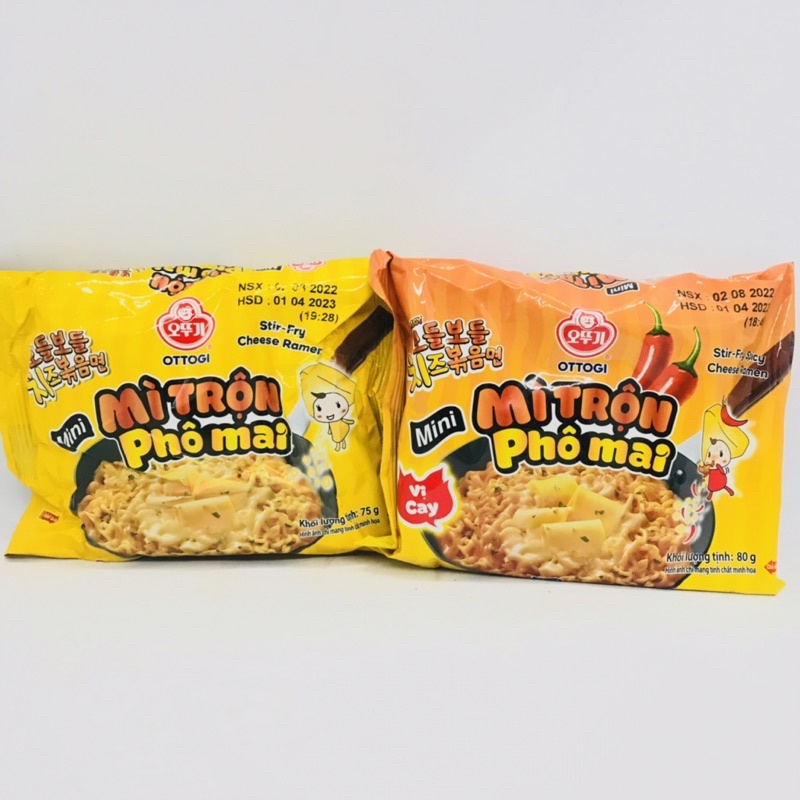 Mì trộn phô mai Ottogi gói mini 75g, 80g