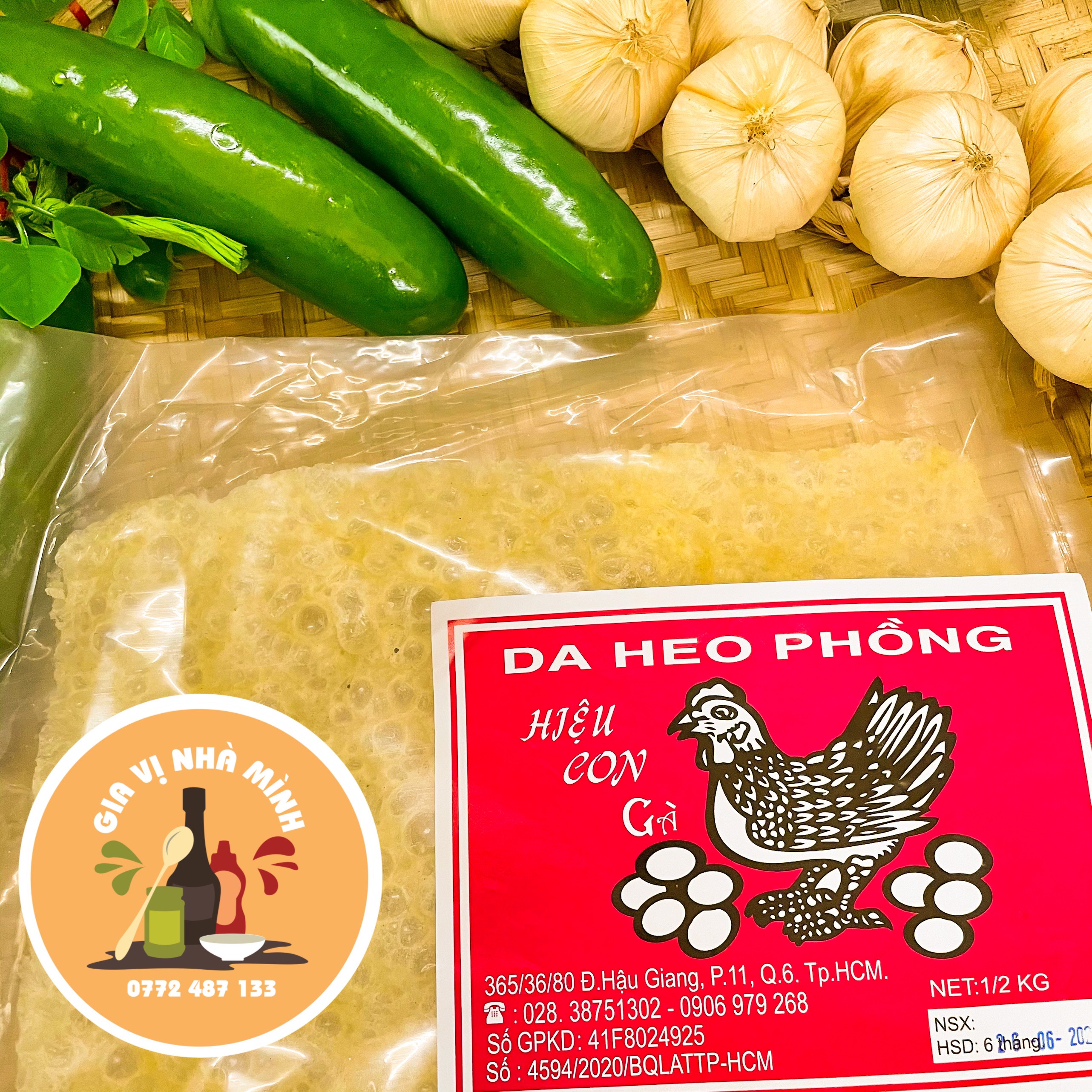 Da heo phồng hiệu con tôm 50gr/1gói
