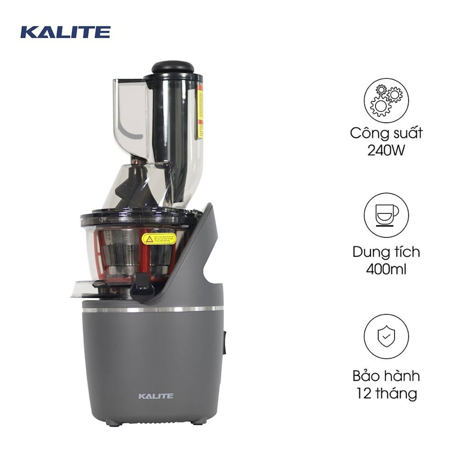 Máy ép chậm, máy ép hoa quả Kalite KL 550, công suất 240W, dung tích 400ml, hàng chính hãng