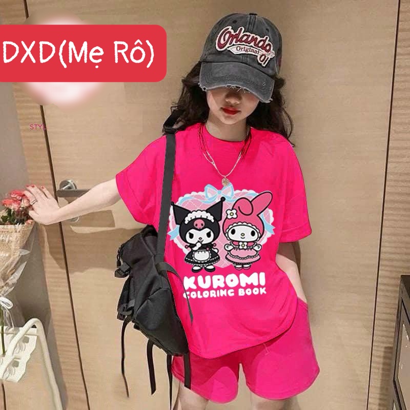 DXD-Bộ bé gái in hình KUROMI siêu xinh 100 cotton 4 chiều mát mẻ