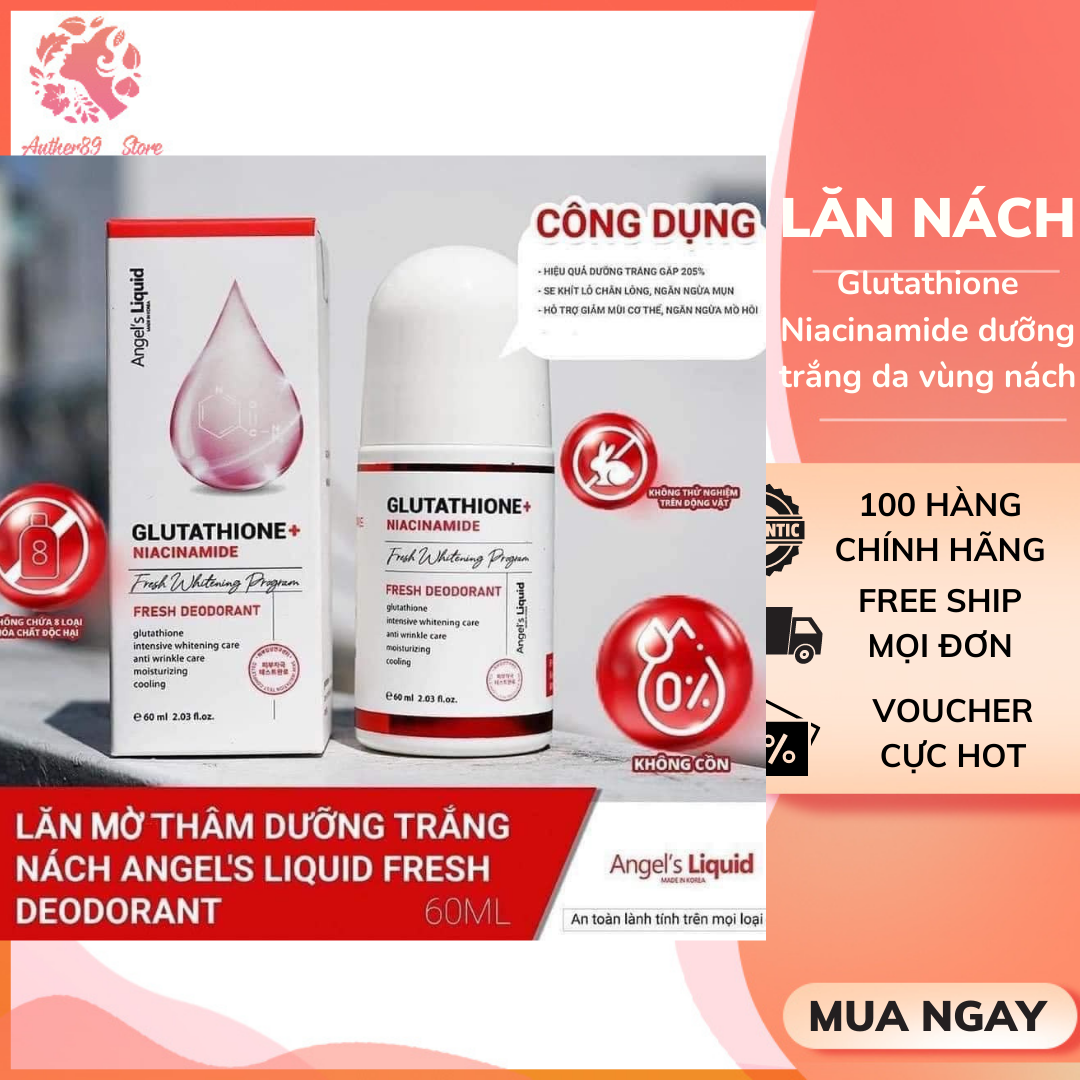 Lăn nách Glutathione Niacinamide dưỡng trắng da vùng nách 60ml_Auth89